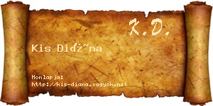 Kis Diána névjegykártya